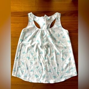 Lauren Conrad Tank, chickadee pattern, size Medium